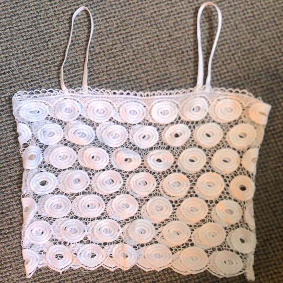 White embroidered tank top - Picture 2 of 2